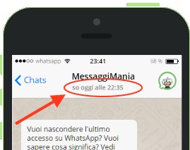 ultimo accesso su Whatsapp